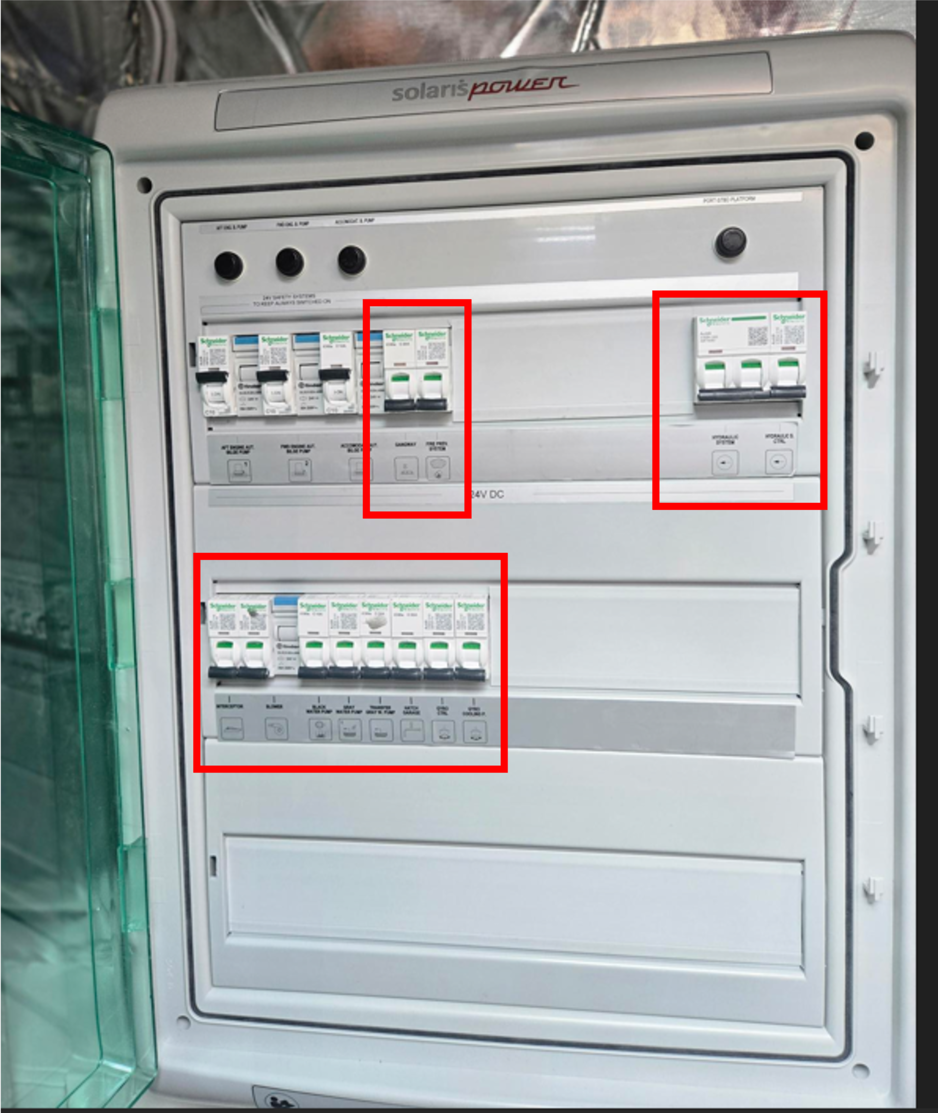 Disjoncteurs 24V à désactiver